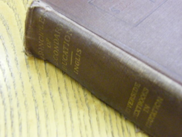 Inglis Principles of Secondary Education book spine